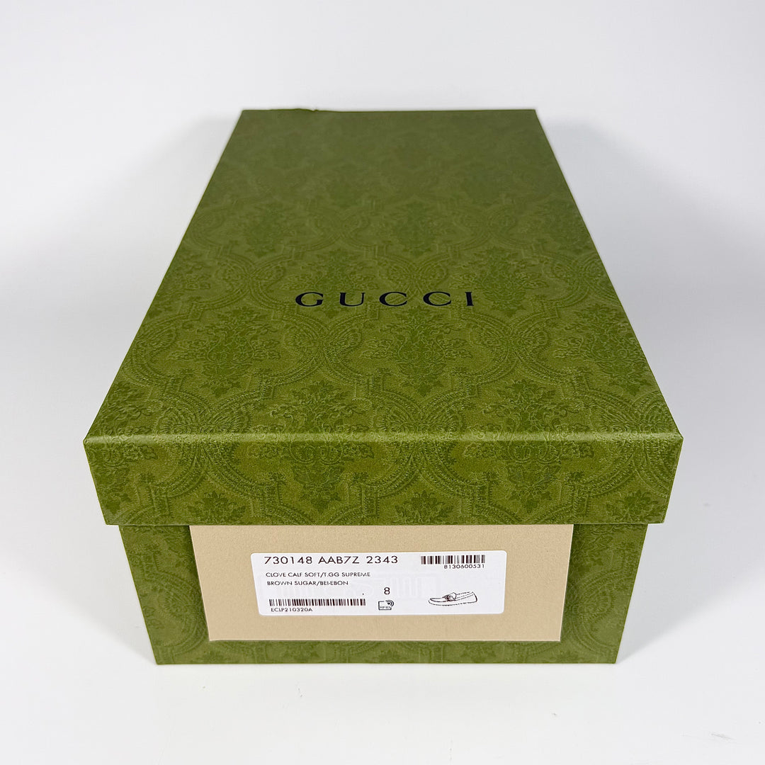 Gucci GG Supreme Leather Driver Loafer - Men’s 8.5