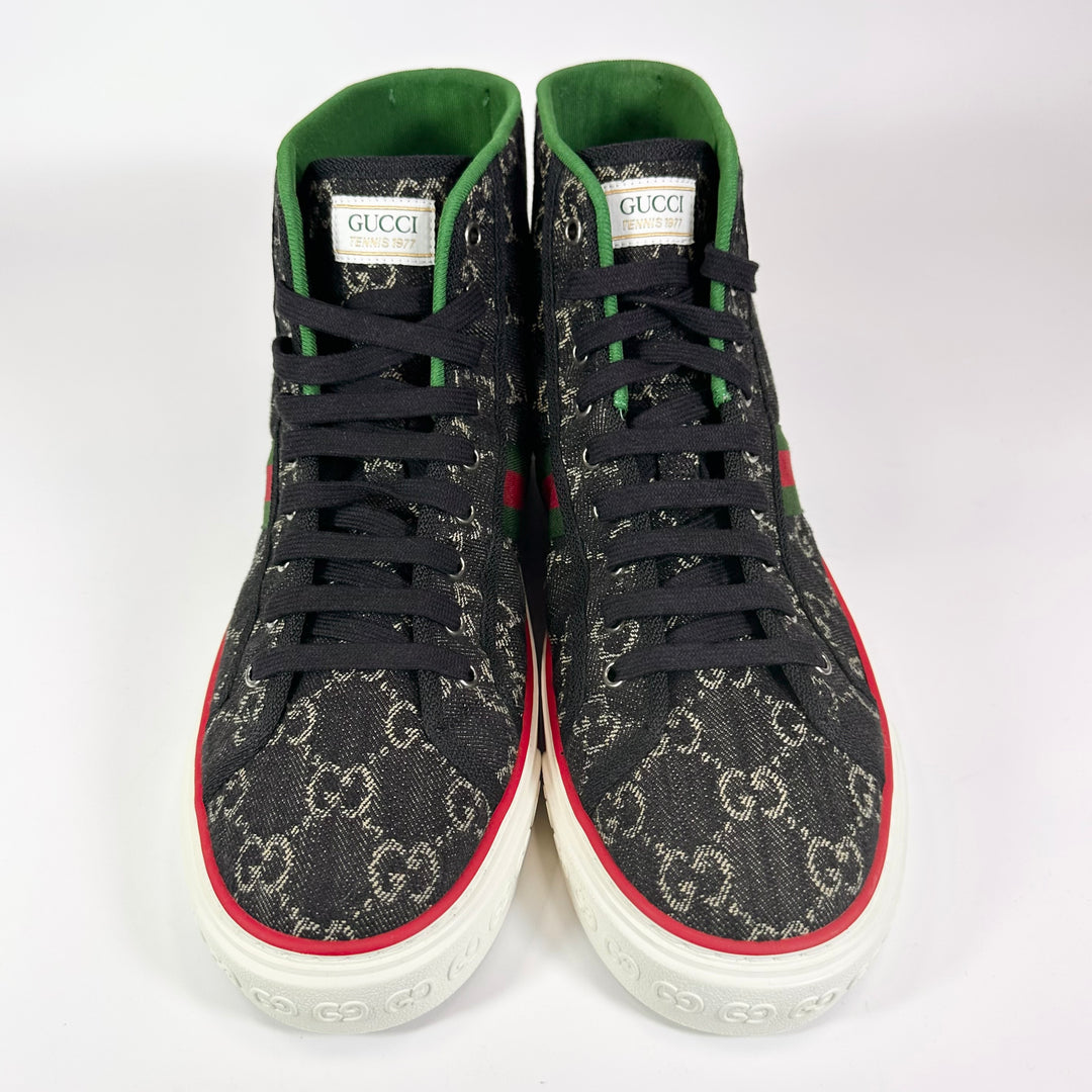 Gucci Denim 1977 Tennis High Top Sneaker - Men’s 10.5