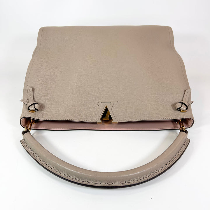 Louis Vuitton Tournon Leather Shoulder Bag Galet