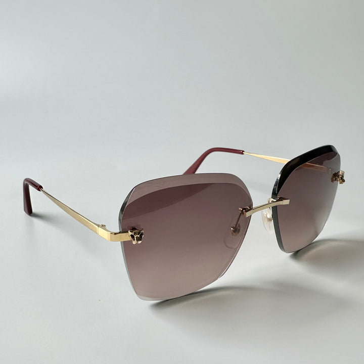 Cartier Rimless Faceted Metal Sunglasses CT0147S