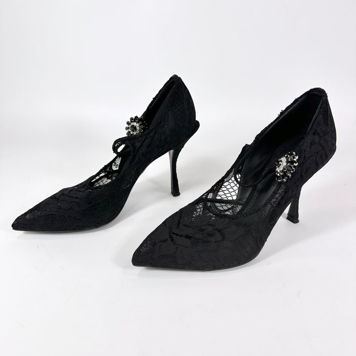 Dolce & Gabbana Mary Jane Stretch Lace Heel - Women’s 7