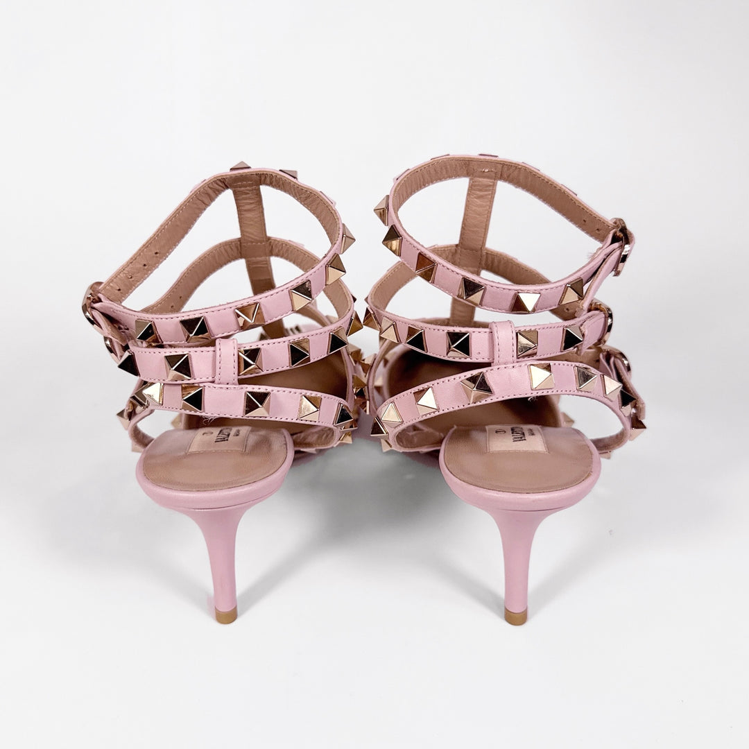 Valentino Nappa Rockstud Ankle Strap Pump Heel - Women’s 8