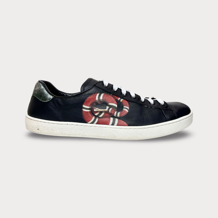 Gucci Snake Black Ace Sneaker - Men’s 10