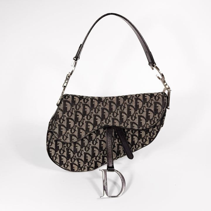 Christian Dior Oblique Canvas Saddle Bag