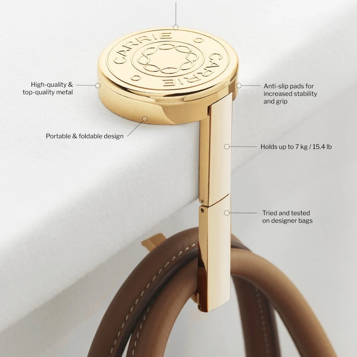 Carrie® Bag Hook Yellow Gold