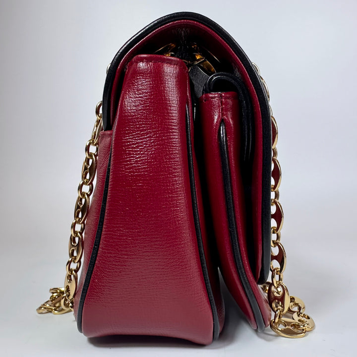 Gucci Calfskin Marina Chain Flap Bag