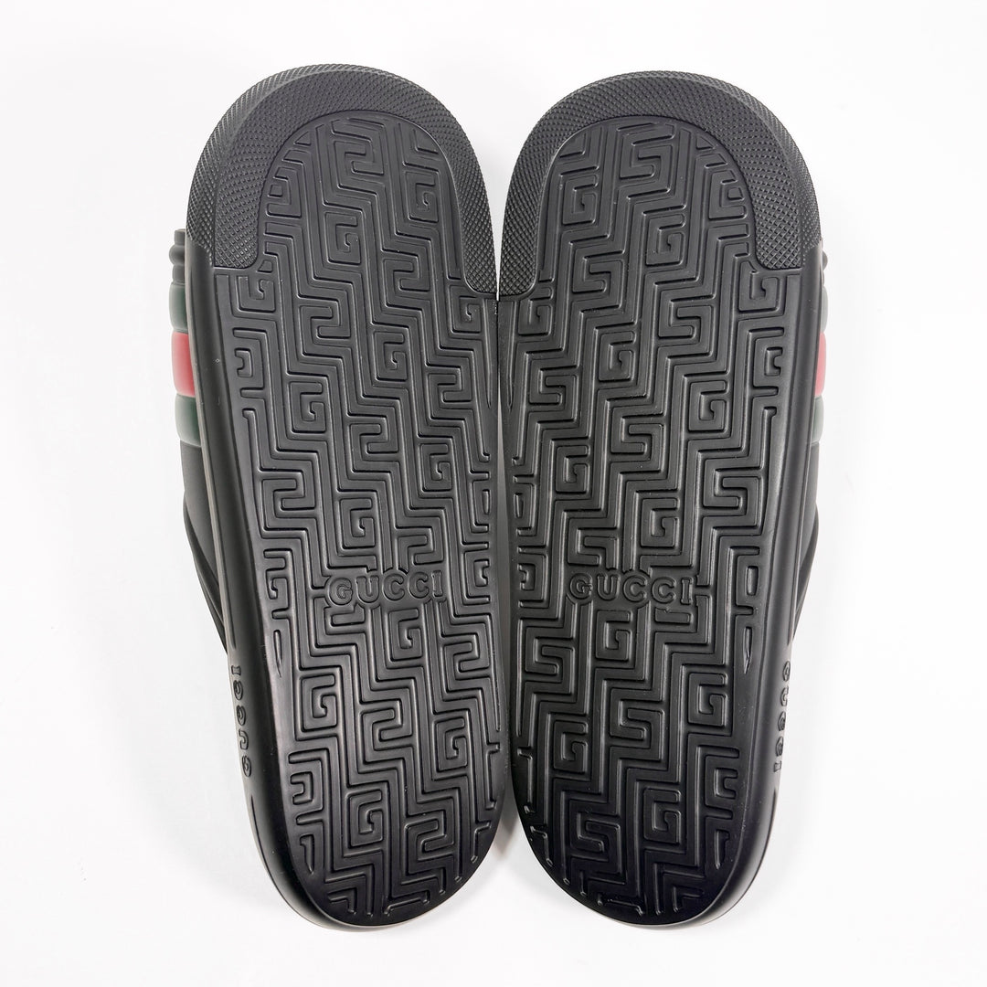 Gucci Web Rubber Pool Slide - Men’s 8.5
