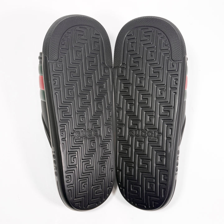 Gucci Web Rubber Pool Slide - Men’s 8.5