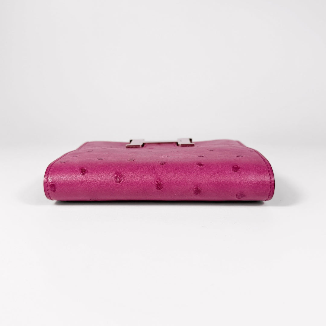 Hermès Fuchsia Ostrich Constance Wallet
