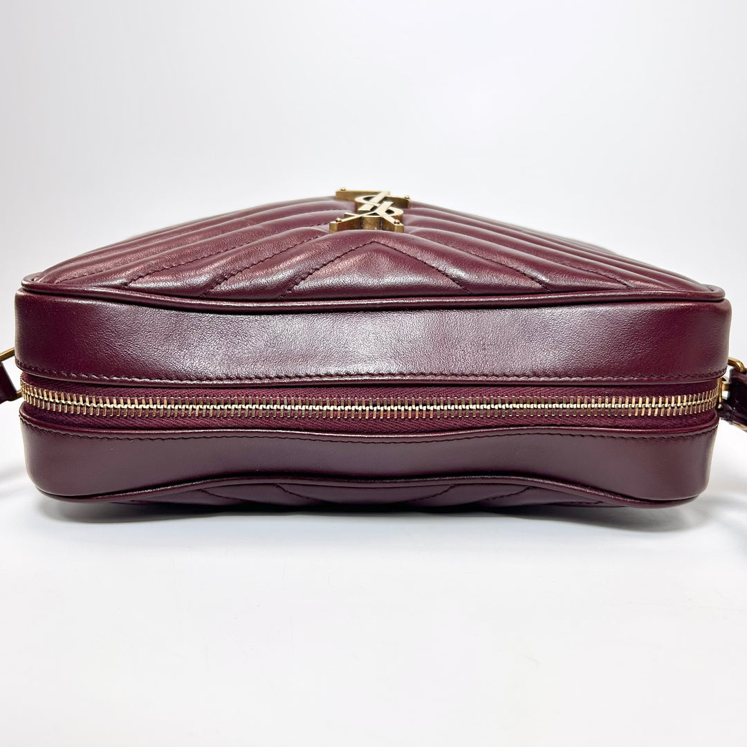 Saint Laurent Medium Lou Camera Bag Burgundy