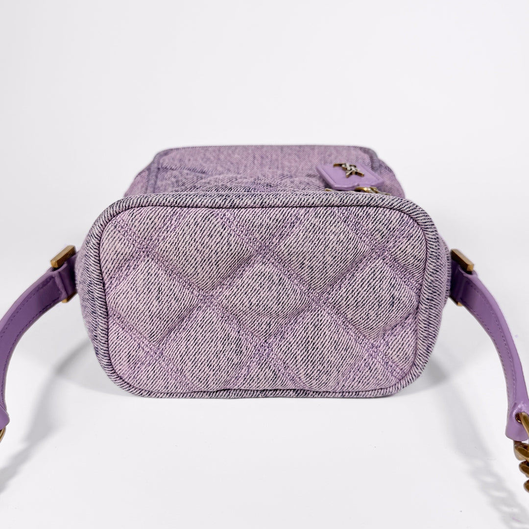 Saint Laurent Quilted Denim 80’s Vanity Bag