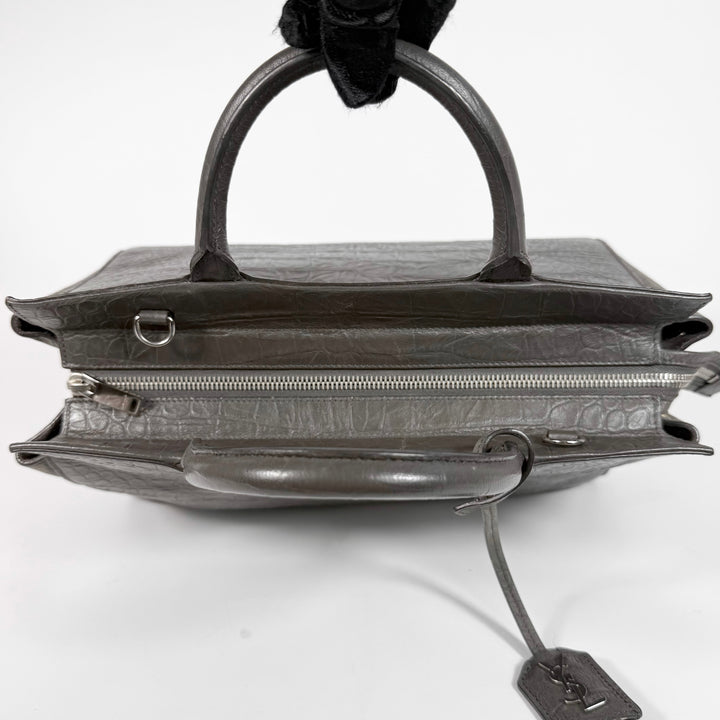 Saint Laurent Crocodile Embossed Cabas Rive Gauche Bag