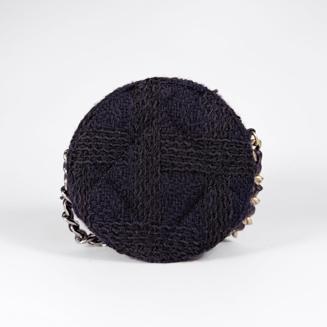 Chanel Round Tweed 19 Chain Shoulder Bag