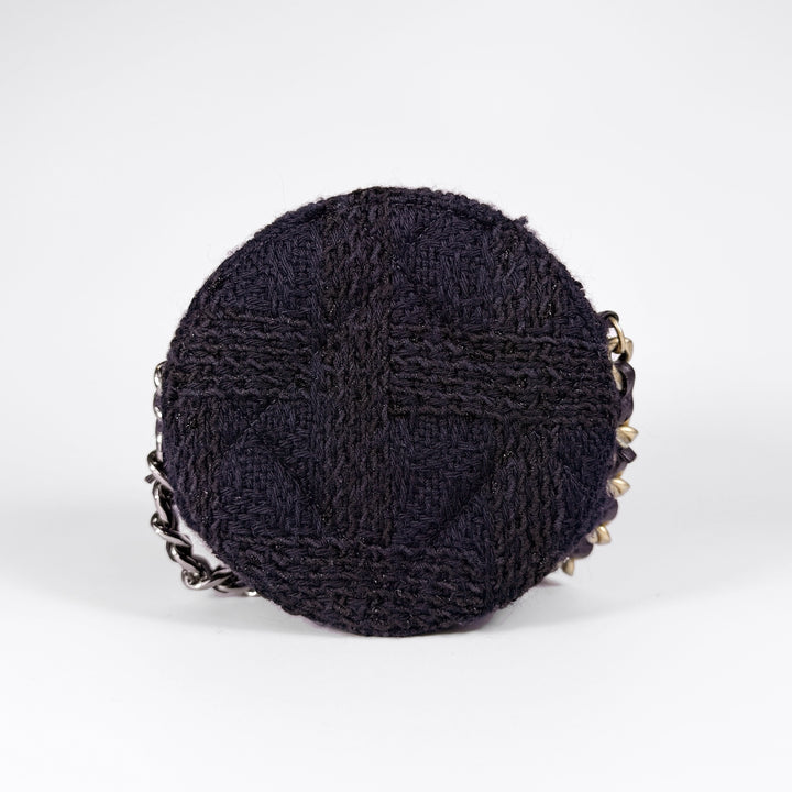 Chanel Round Tweed 19 Chain Shoulder Bag