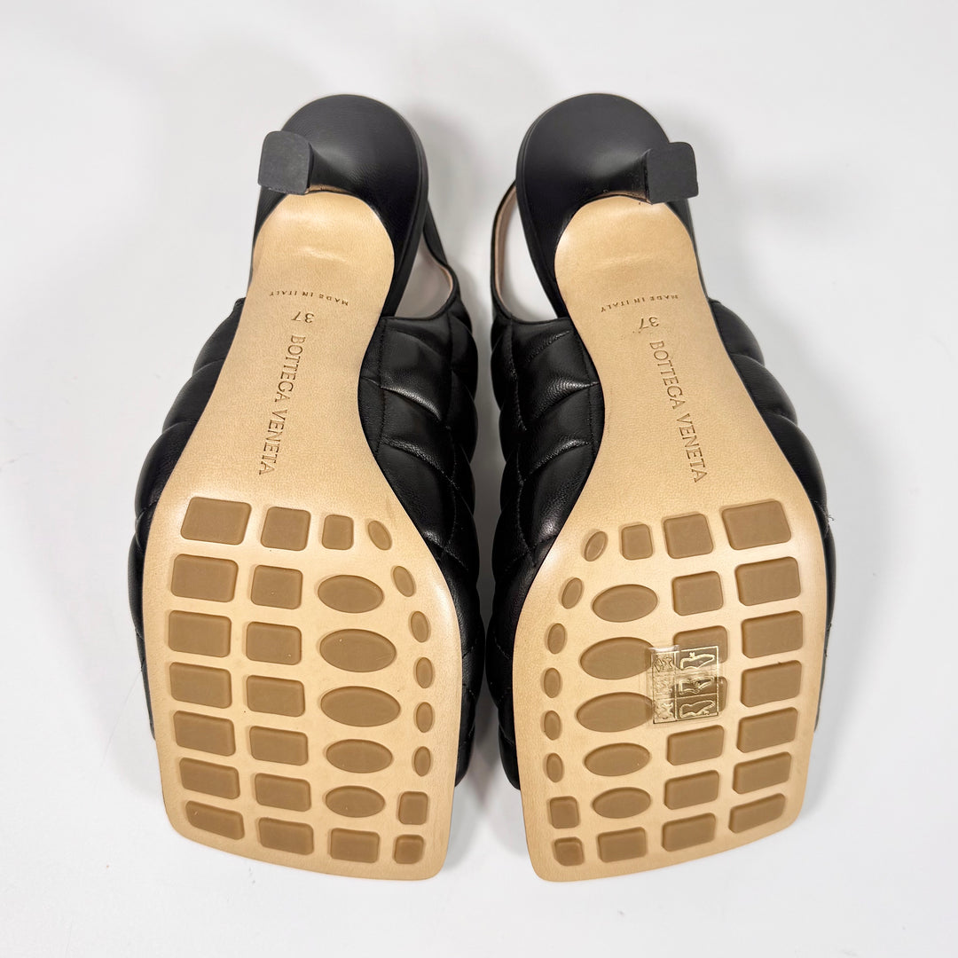 Bottega Veneta Padded Square Toe Slingback Heel - Women’s 7