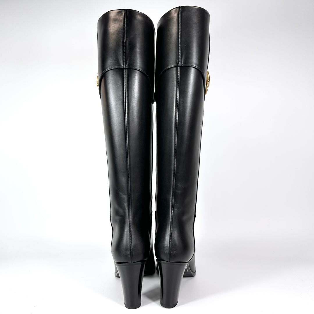 Gucci Half Horsebit Knee High Leather Boot - Women’s 11