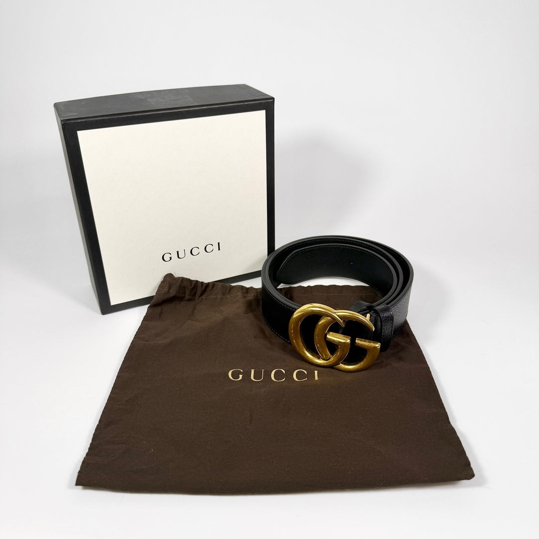 Gucci GG Marmont Grained Leather Belt 95 38
