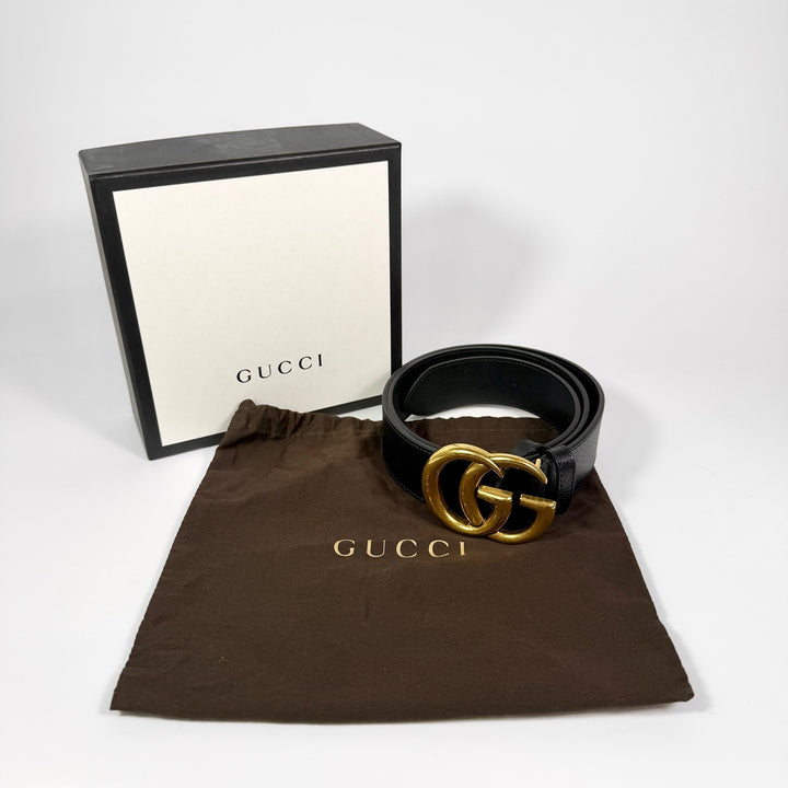 Gucci GG Marmont Grained Leather Belt 95 38