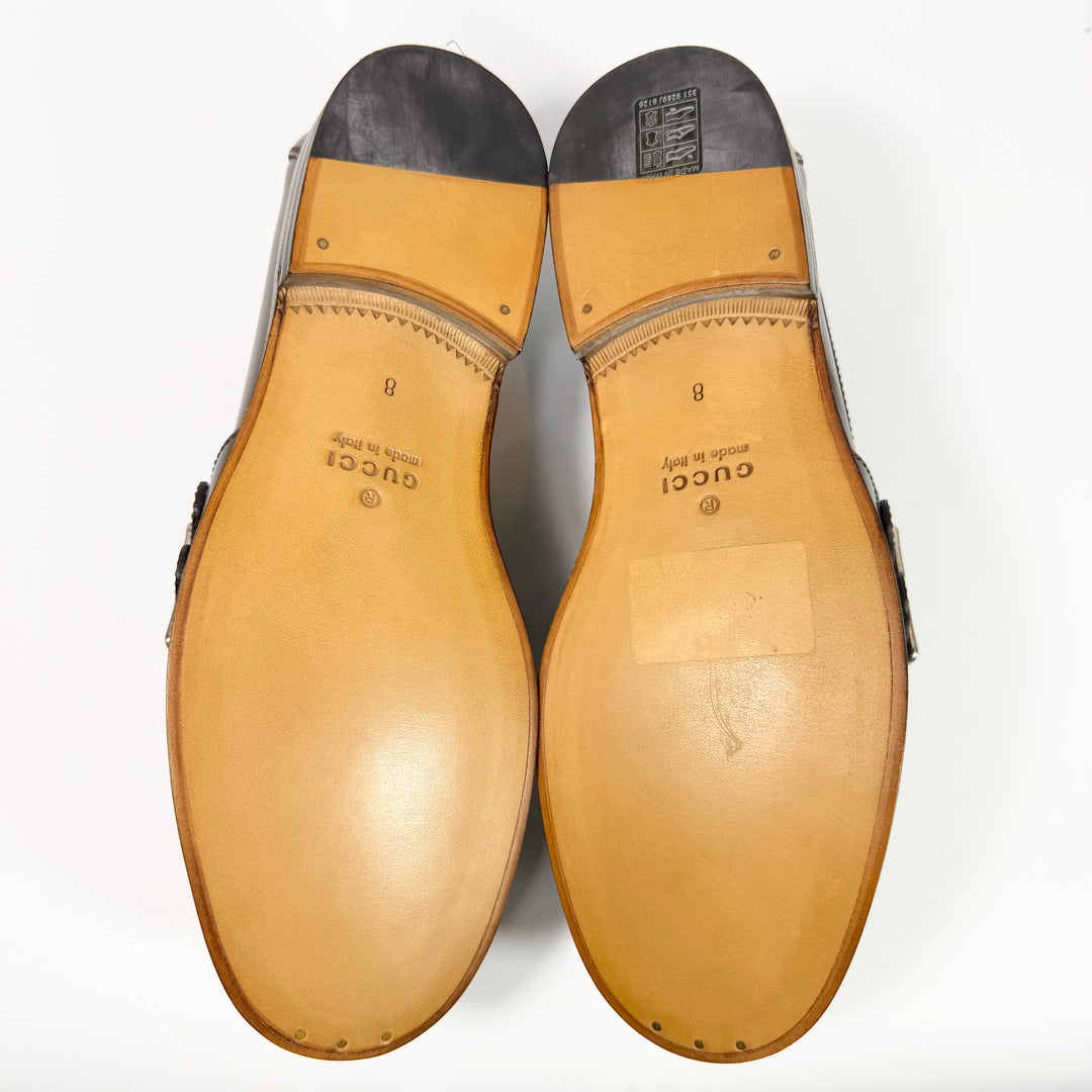 Gucci GG Supreme Leather Buckle Loafer - Men’s 8.5