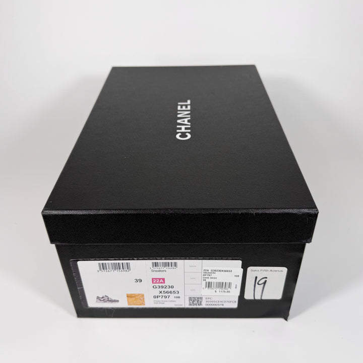 Chanel 22A Suede CC Print Sneaker - Women’s 9