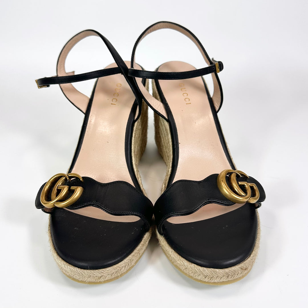 Gucci GG Marmont Espadrille Wedge Heel - Women’s 9.5