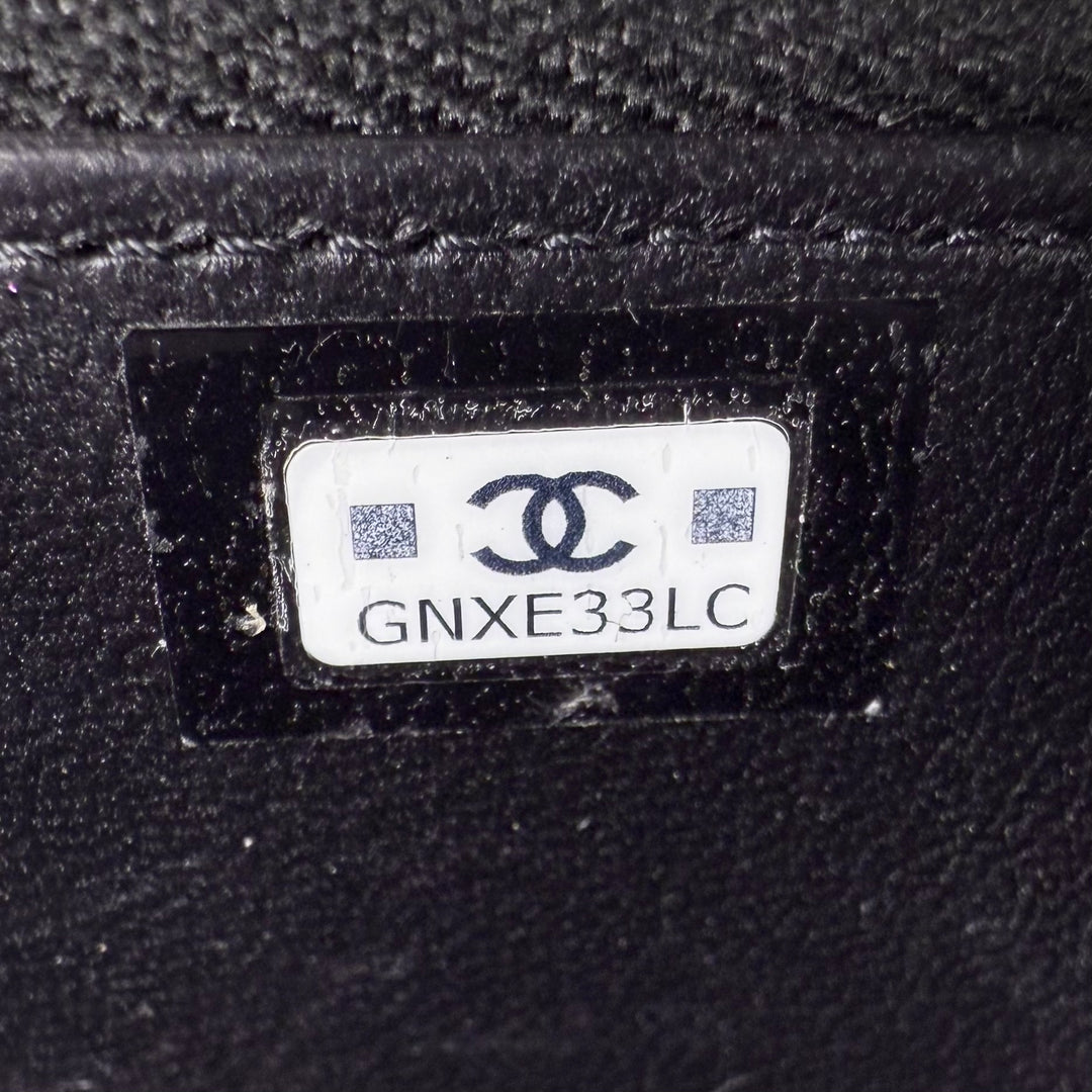 Chanel Quilted Lambskin Top Handle Vanity Case On Chain