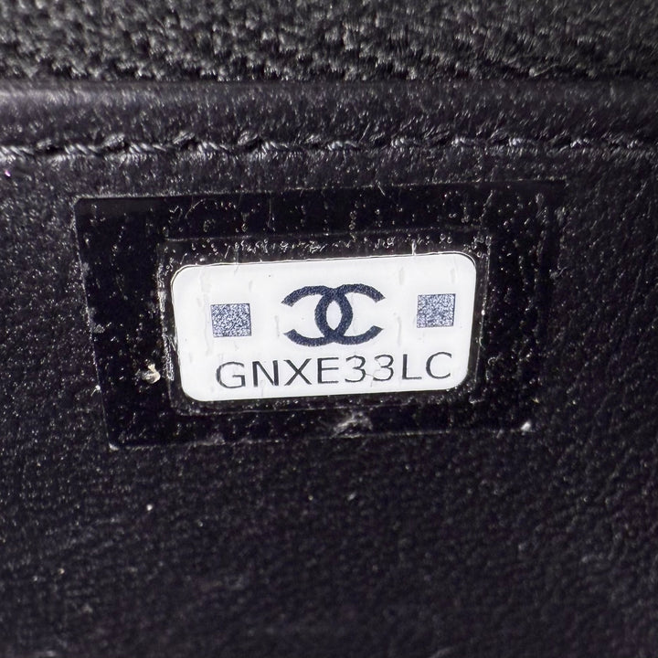 Chanel Quilted Lambskin Top Handle Vanity Case On Chain
