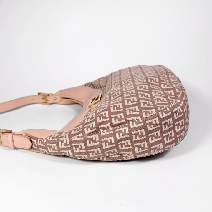 Fendi Zucchino Canvas Hobo Shoulder Bag