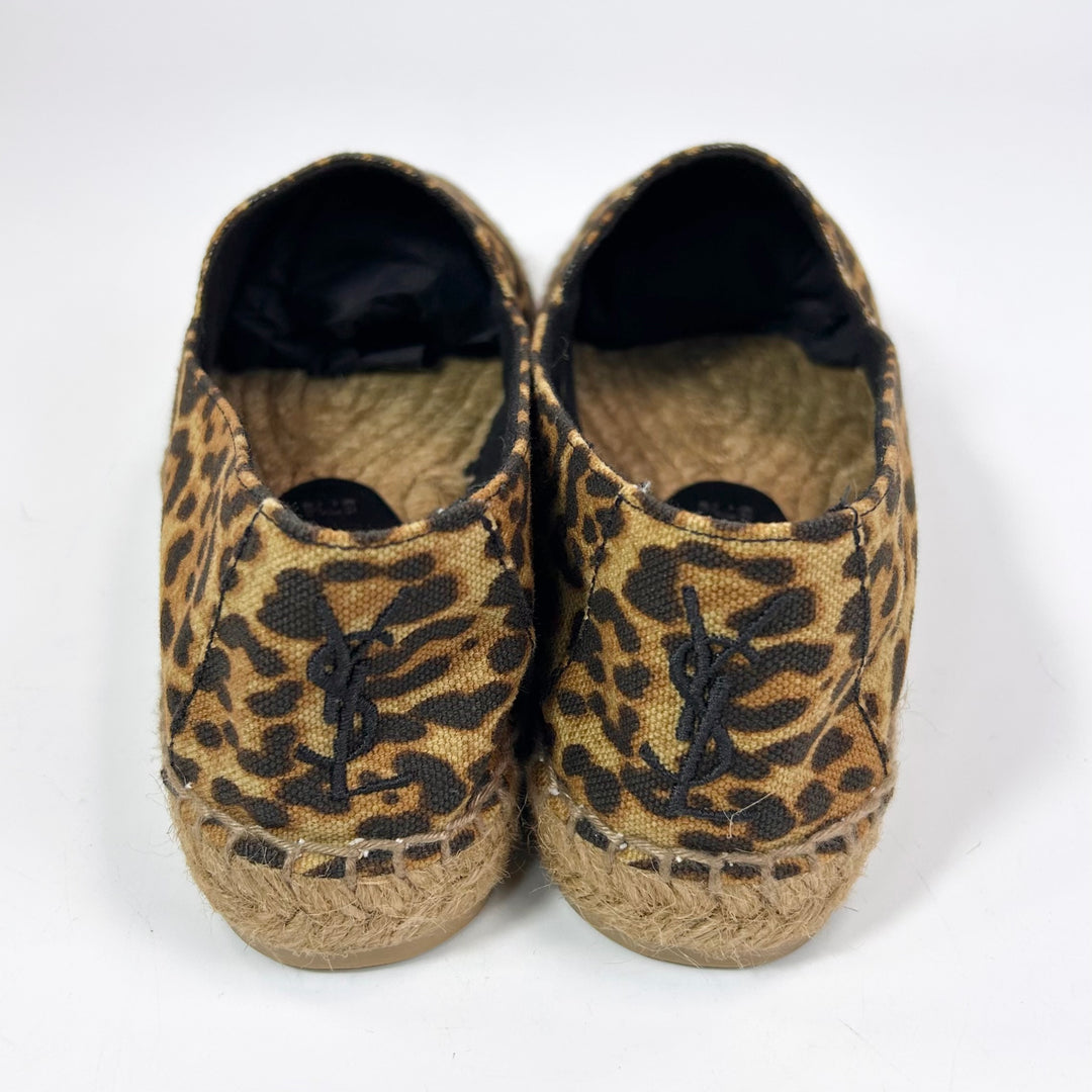 Saint Laurent Leopard Print Canvas Espadrille - Women’s 7.5