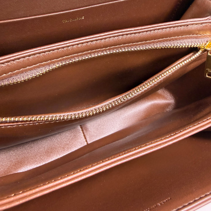 Celine Shiny Calfskin Teen Triomphe Bag