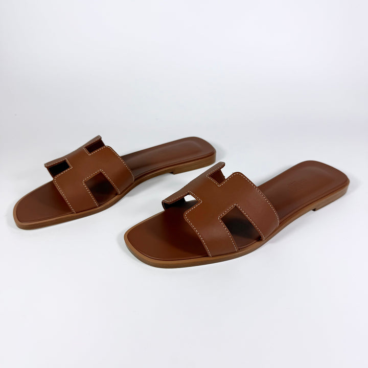 Hermès Box Calfskin Oran Sandal - Women’s 7.5
