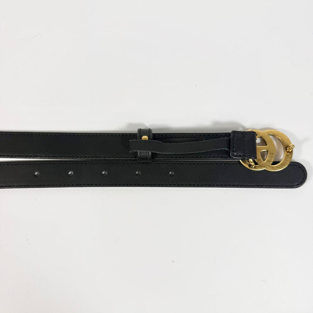 Gucci GG Marmont Smooth Leather Thin Belt 75 30