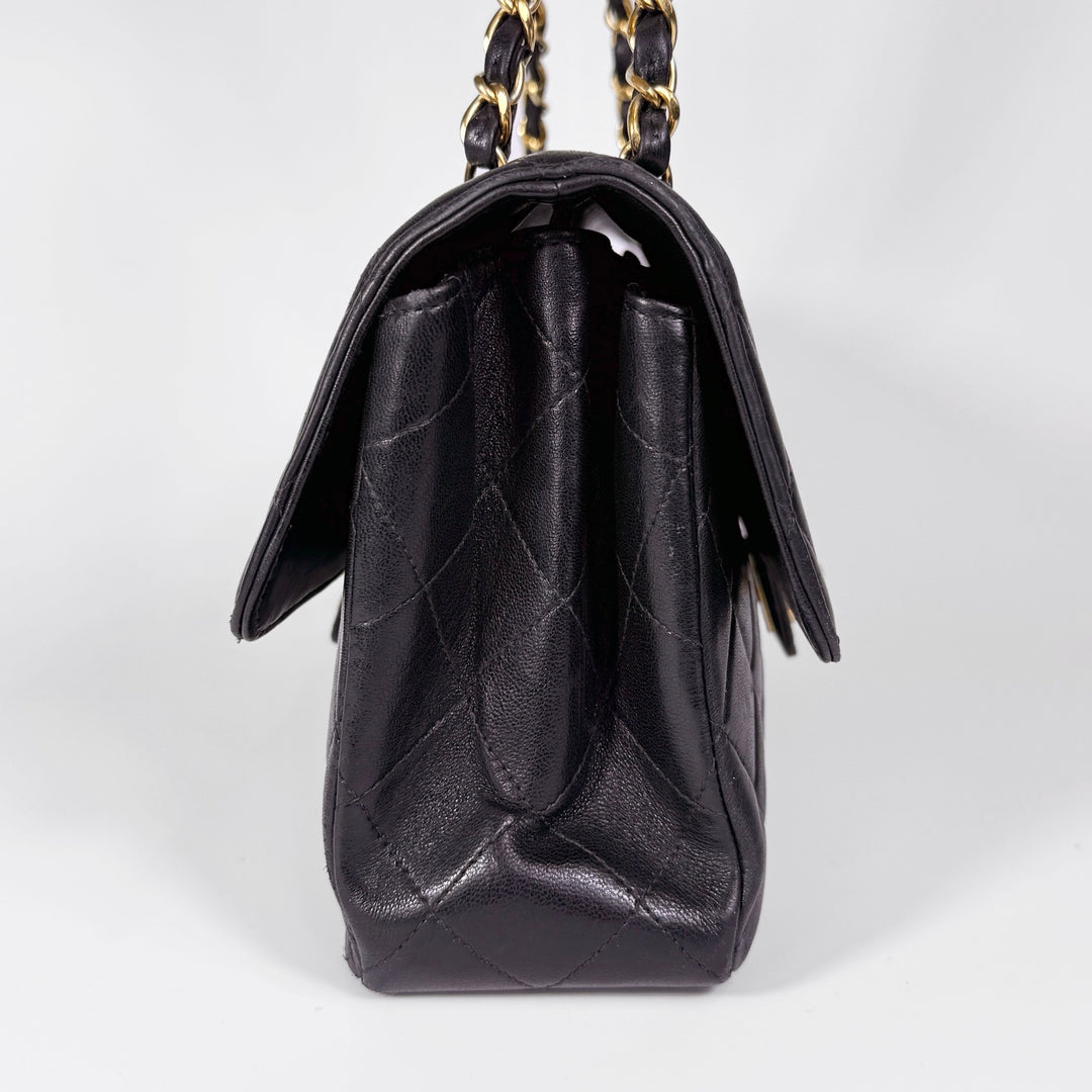 Chanel Vintage 24k Gold Hardware Double Sided Flap Bag