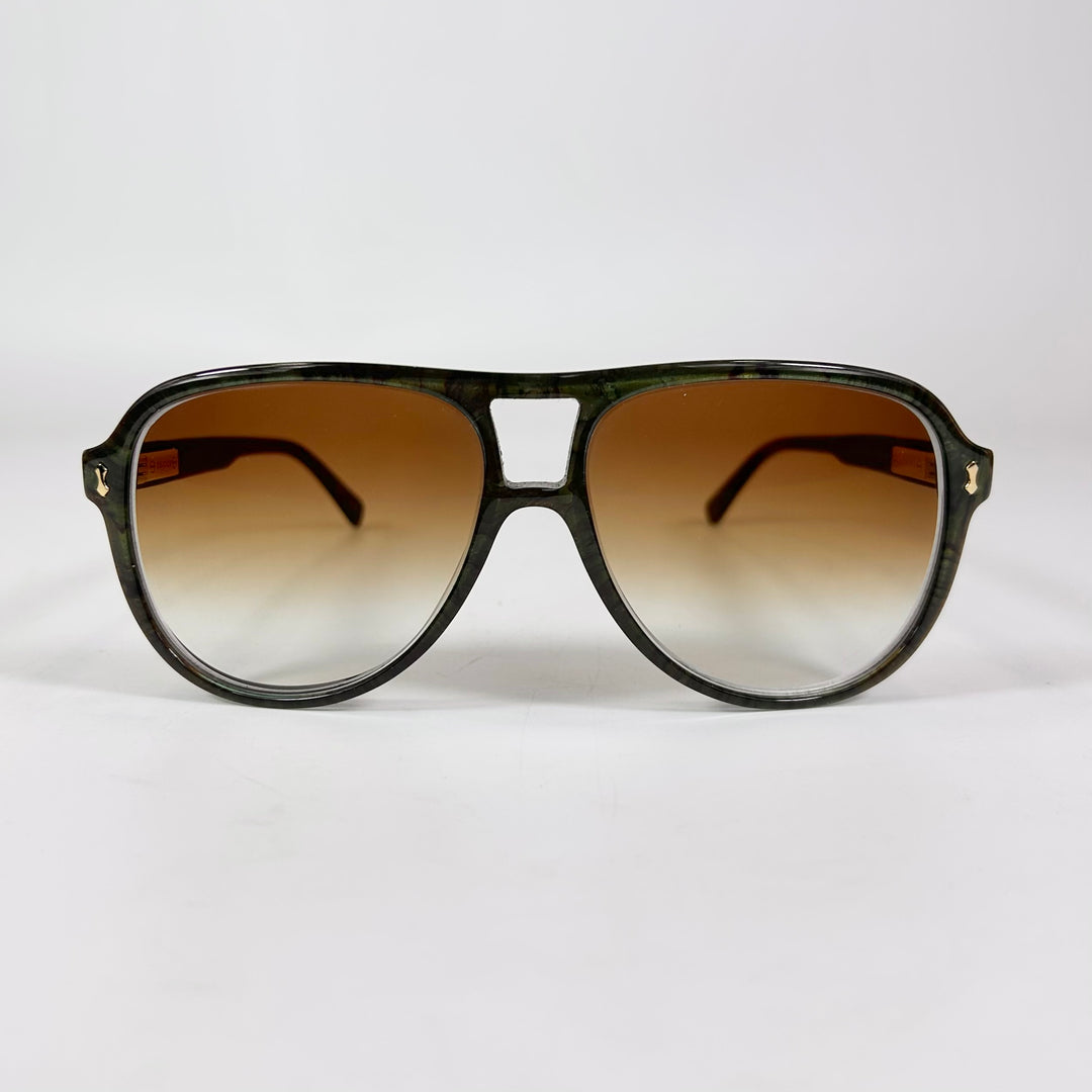 Gucci Brown Aviator Sunglasses GG1044O