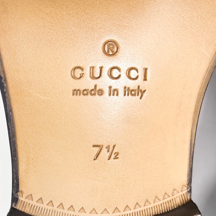 Gucci GG Supreme Leather Buckle Loafer - Men’s 8