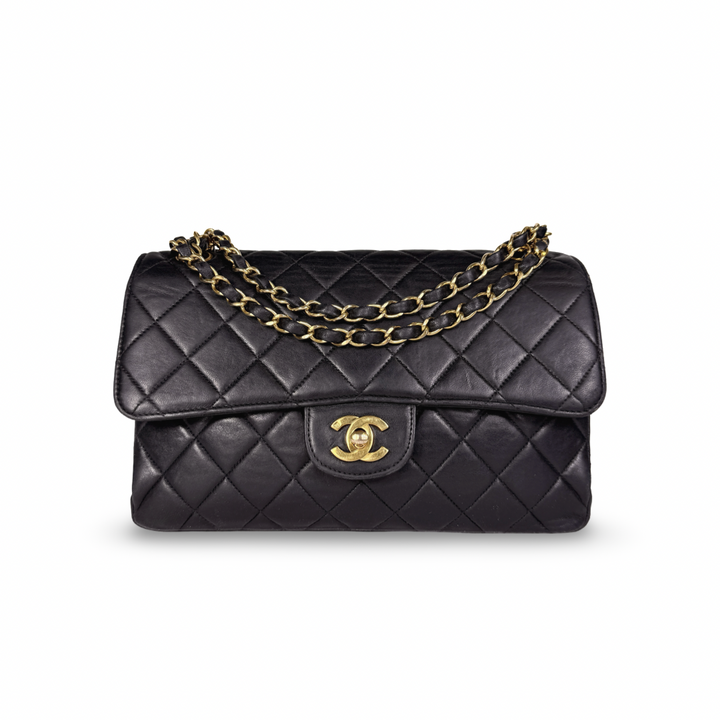 Chanel Vintage 24k Gold Hardware Double Sided Flap Bag