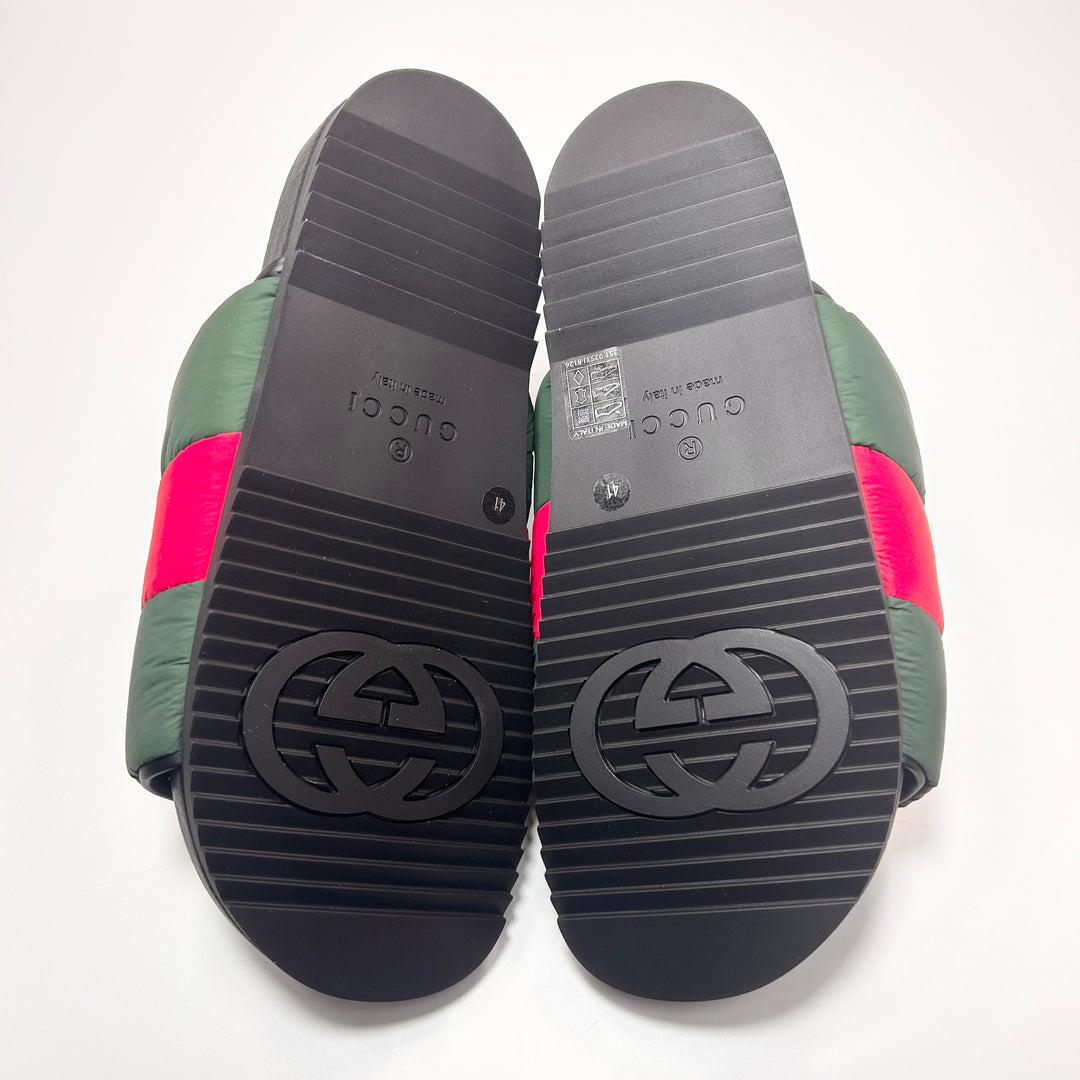 Gucci Padded Nylon Web Slide Sandal - Women’s 11