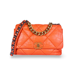 Chanel Quilted Lambskin Large 19 Flap Bag