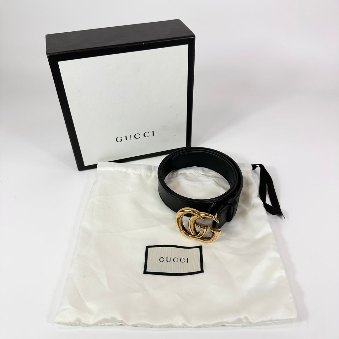 Gucci GG Marmont Smooth Leather Belt 80 32