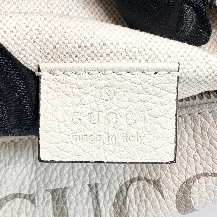 Gucci Calfskin Logo Print Belt Bag