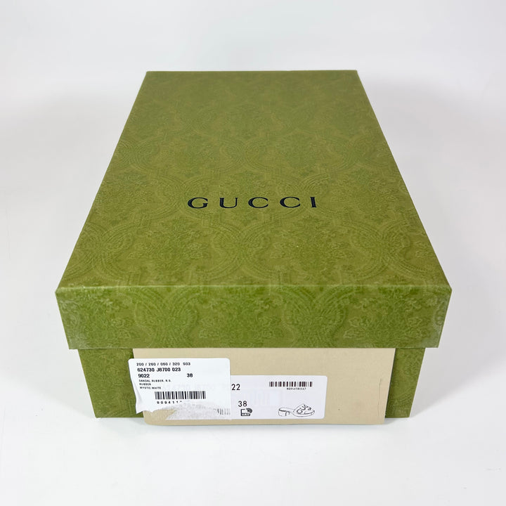 Gucci Rubber Logo Block Sandal - Women’s 8