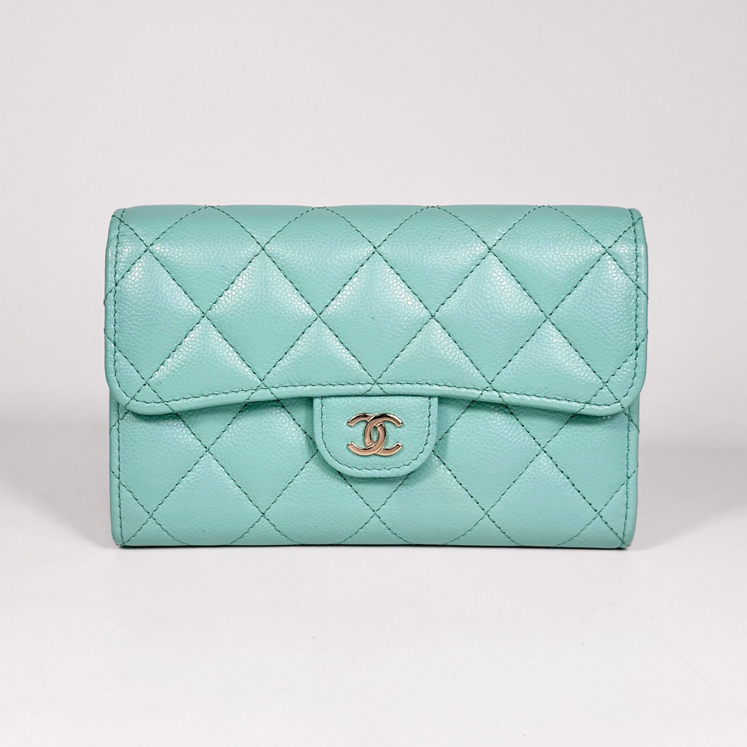 Chanel Quilted Caviar Classic Flap Wallet