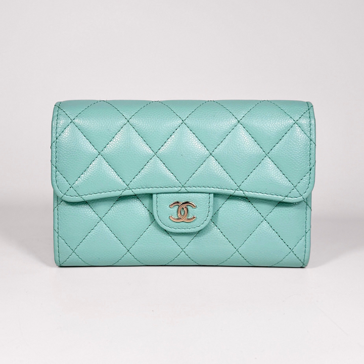 Chanel Quilted Caviar Classic Flap Wallet