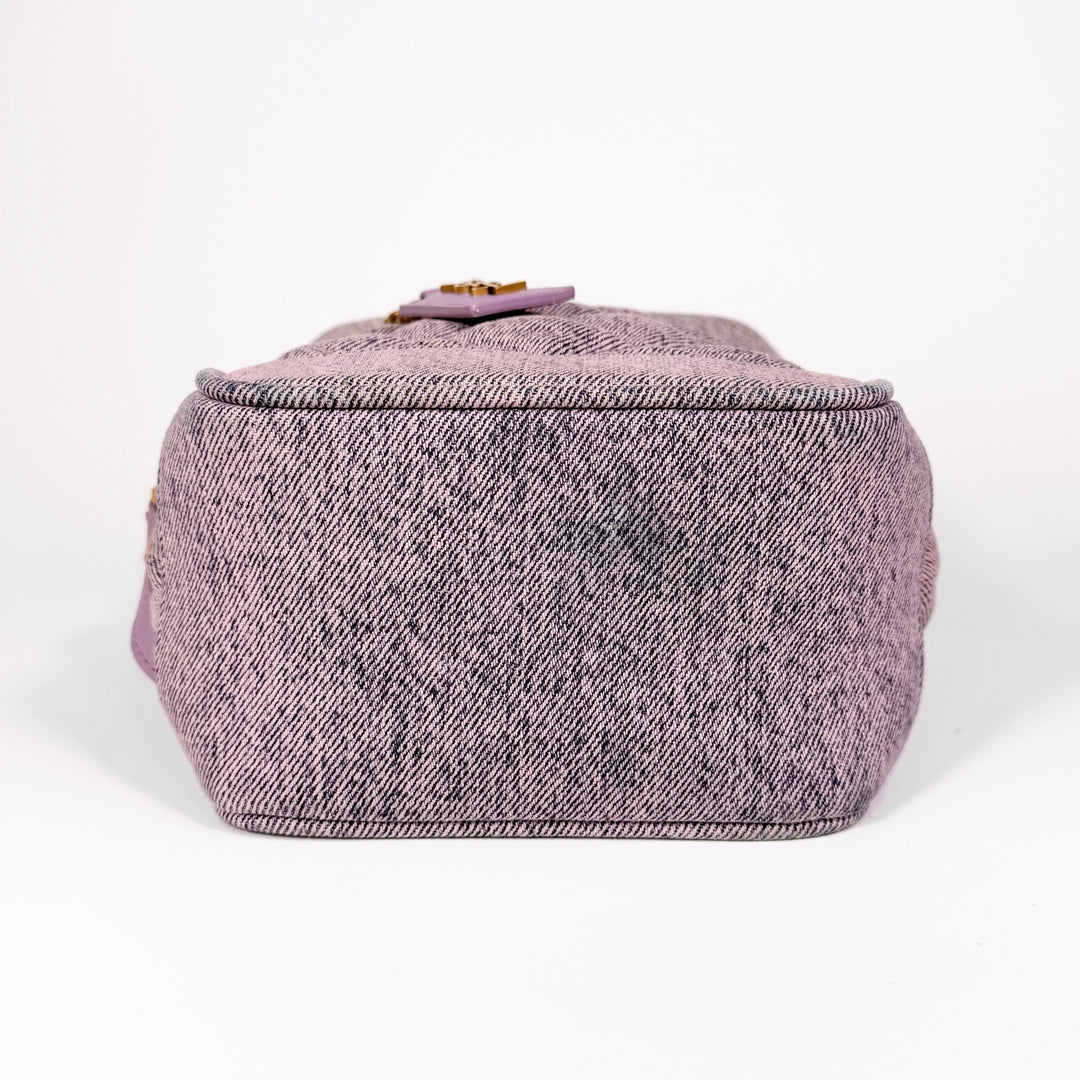 Saint Laurent Quilted Denim 80’s Vanity Bag