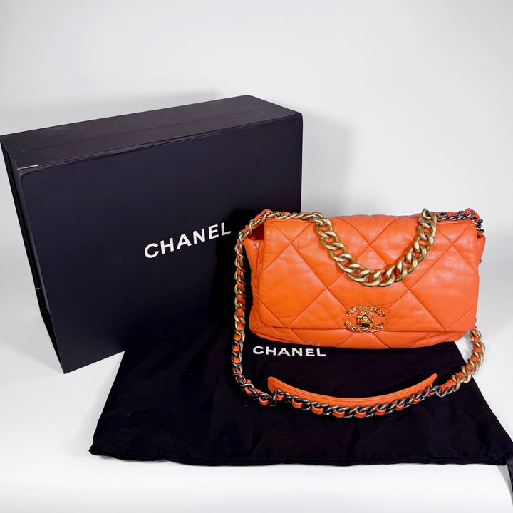 Chanel Quilted Lambskin Large 19 Flap Bag