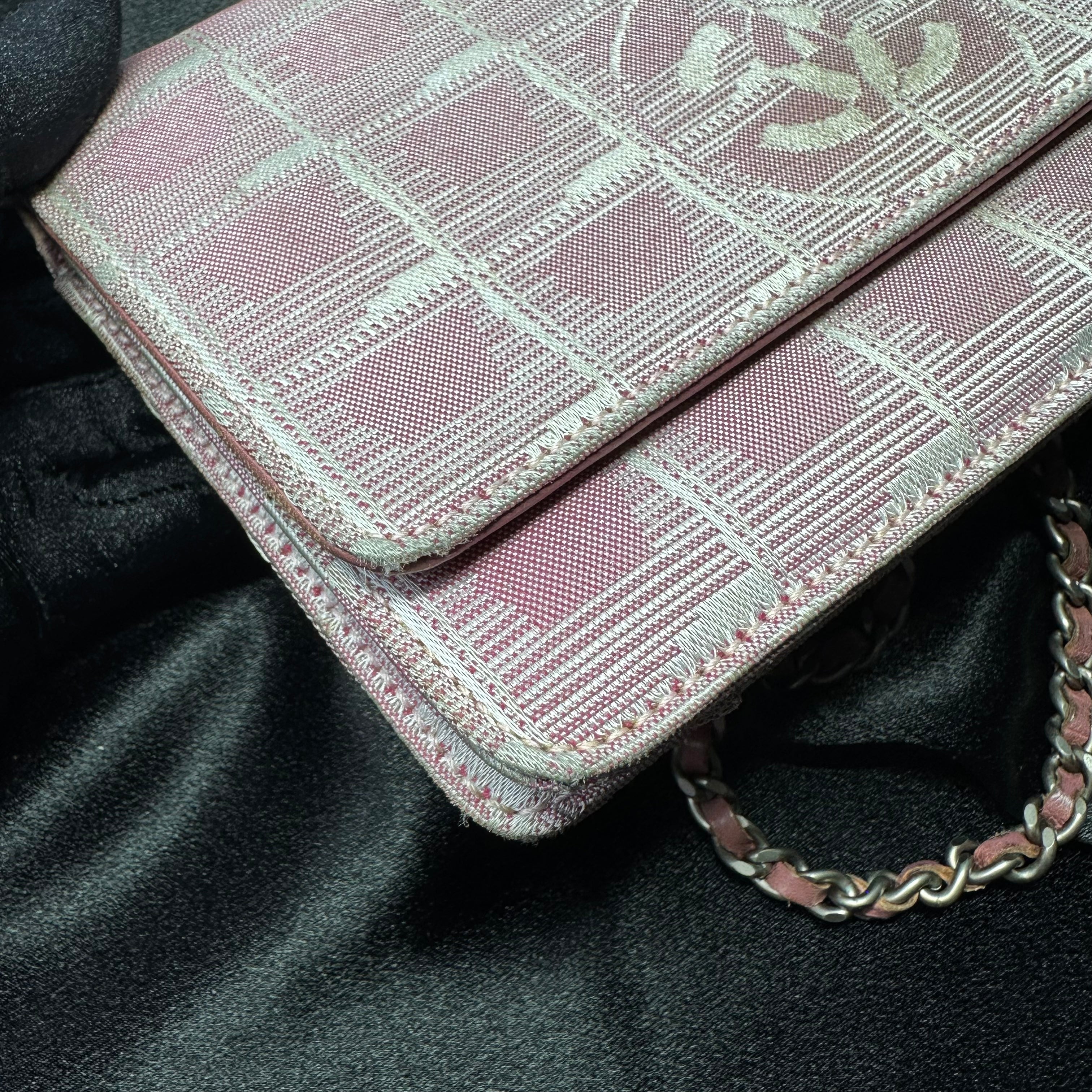 Chanel Pink Travel Line Wallet on Chain
