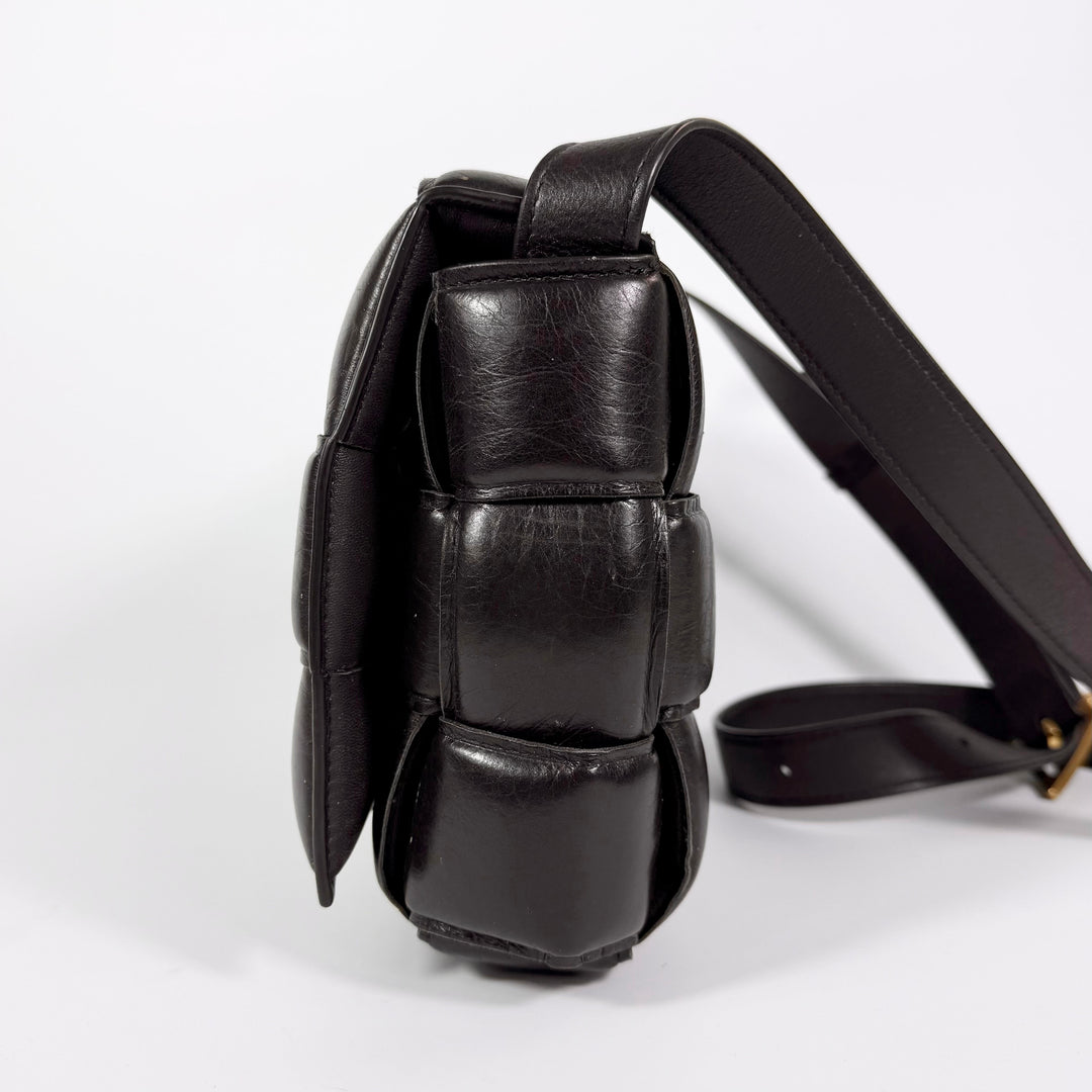 Bottega Veneta Nappa Maxi Intreccio Padded Cassette Crossbody Bag Fondant
