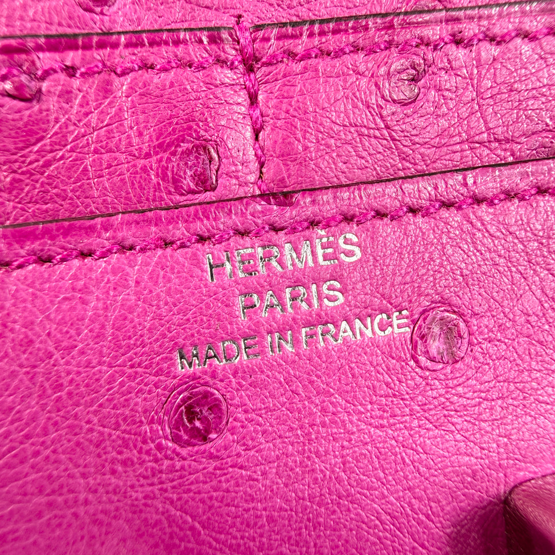Hermès Fuchsia Ostrich Constance Wallet
