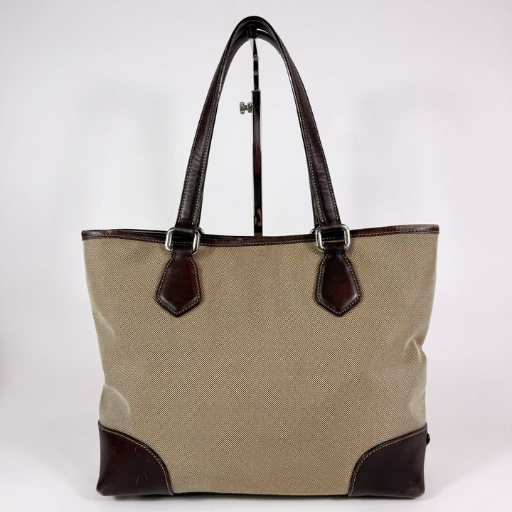 Prada Jacquard Logo Canvas Tote