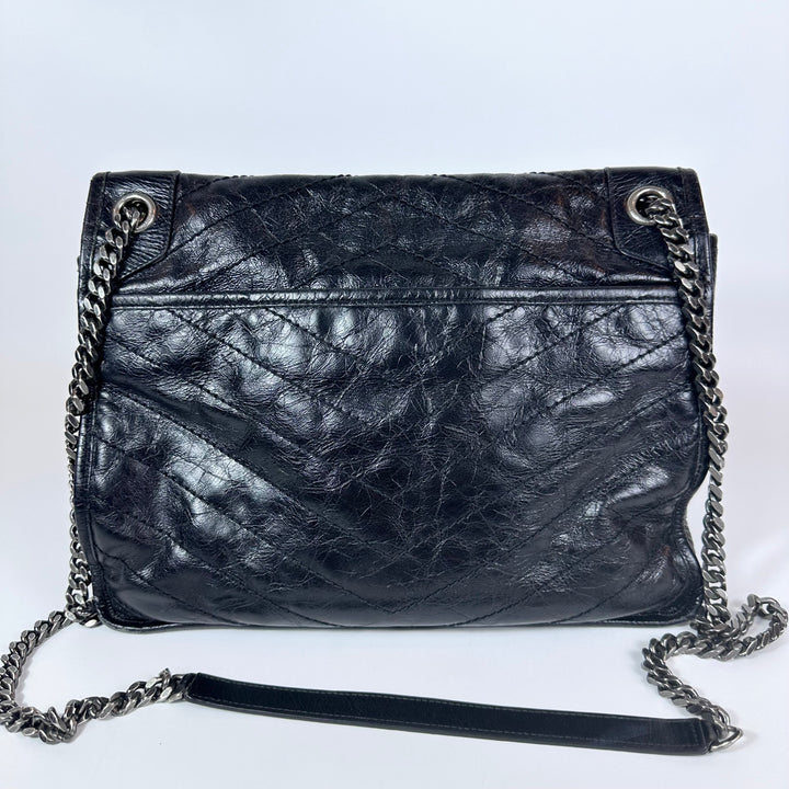 Saint Laurent Crinkled Calfskin Large Niki Shoulder Bag